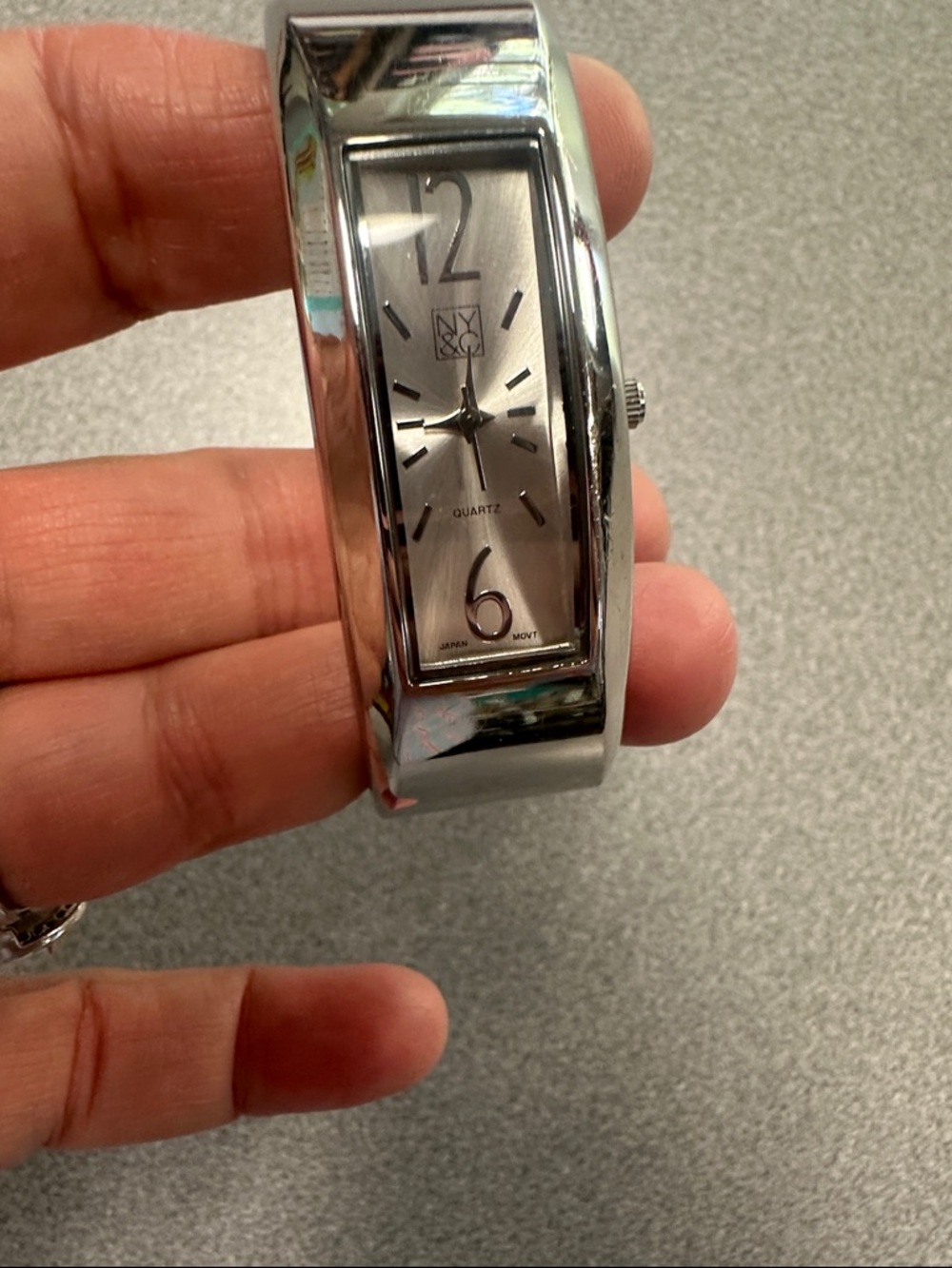 Silver-Tone Hinged Bangle New York and co Watch - Picture 3 of 5